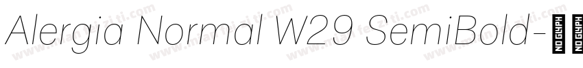Alergia Normal W29 SemiBold字体转换